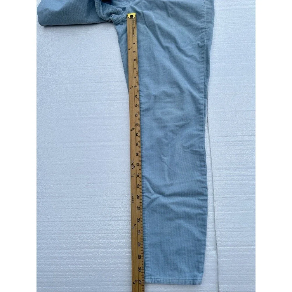 J. Crew Toothpick Corduroy Pants Size 29 Light Blue Mid Rise Skinny Stretch